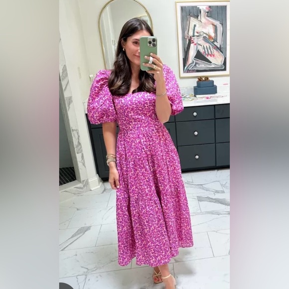 Tuckernuck Pink Floral Midi Dress - Picture 5 of 7